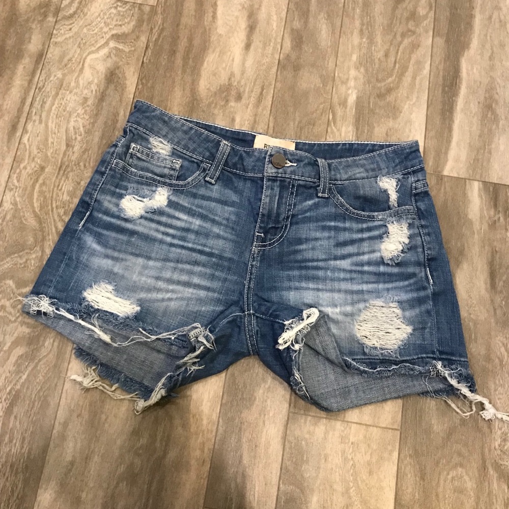 Buckle Denim Shorts